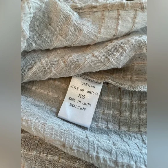 VICI Miou Muse Garrett Tiered Babydoll Tunic Dress Beige - Picture 9 of 10